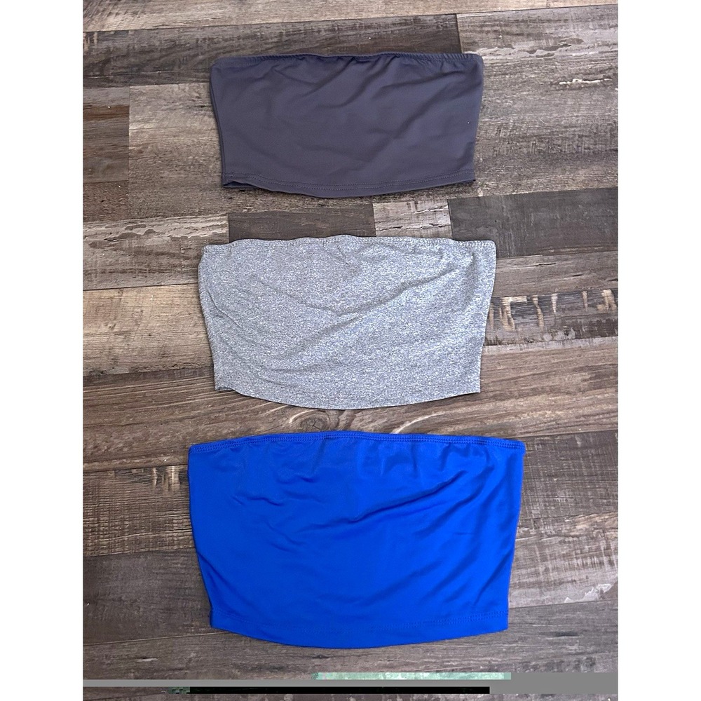 Shein Multicolor Strapless Tube Tops 3 Pack Pullover Sleeveless Women Petite PXS